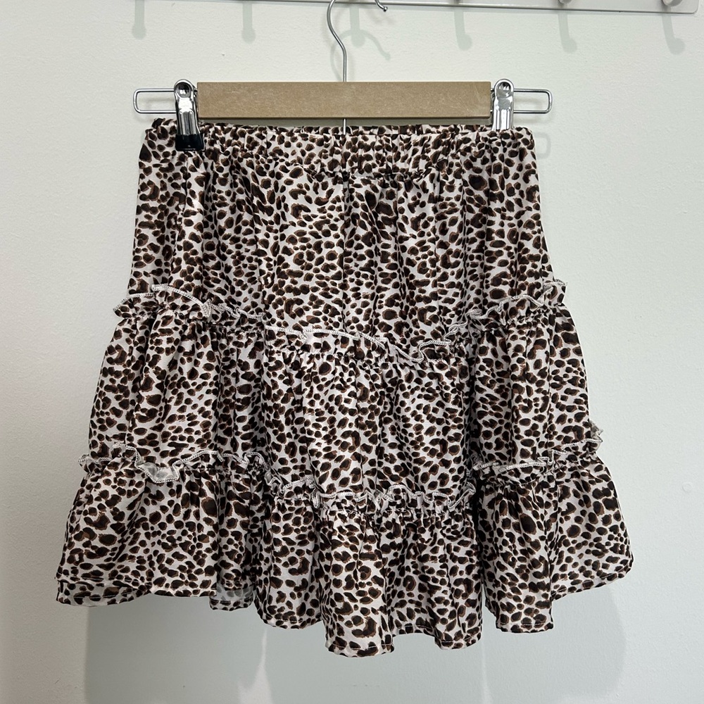 Cute Cheetah Print Mini Skirt